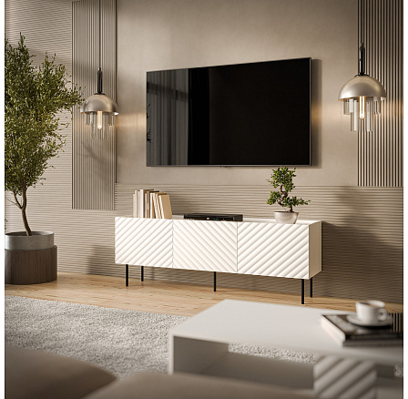 LUCCA 165 3D TV-szekrény, fehér LUCCA 165 3D TV-szekrény, fehér