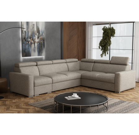 Sedací souprava Petrit V pravá Aragon hnědošedá