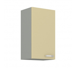 Kuchyňská horní skříňka KARPO 40 G 72 1F, krémový lesk/šedá