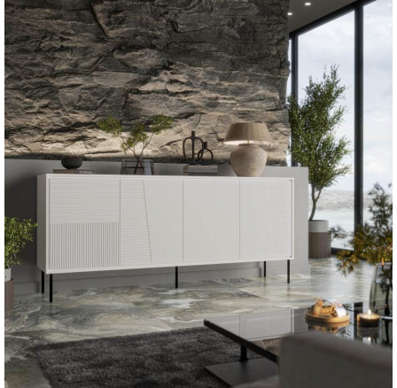 ABI komód, matt fehér/matt fehér