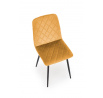 Étkezőszék K525 VELVET, Mustársárga/Fekete