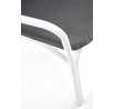 MELBY fotel, Fehér/Szürke