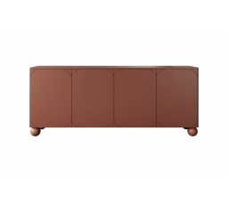 Komoda czterodrzwiowa Sonatia II na nogach kulach 200 cm - burgund