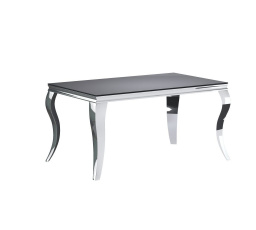 ST18-FX asztal 90x150, fekete / króm