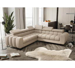 NAROŻNIK ASPEN MAX 260x260 CM SKÓRA NATURALNA - prawa , Skóra ecru