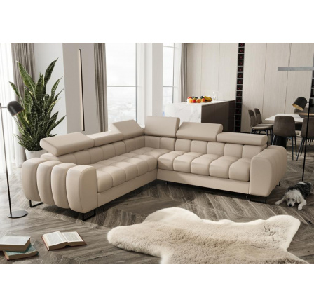 NAROŻNIK ASPEN MAX 260x260 CM SKÓRA NATURALNA - prawa , Skóra ecru