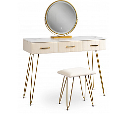 Toaletka SANDY Kremowa/Złota