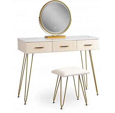 Toaletka SANDY Kremowa/Złota