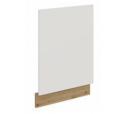 Alsó mosogatógép elem ARIA panellel - ZM 570x446, Artisan tölgy/Crystal fehér AFM - (ANTI-Fingerprint)