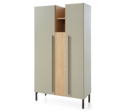 SERGIO SE 5 szekrény, Eukaliptusz/Baltic Dune Tölgy/Fekete Onyx