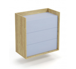 MOBIUS 3S komód, természetes/kék