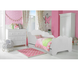 Ágy matraccal és fiókkal CASIMO 140x70 Fehér