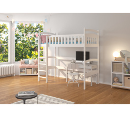 Fehér MIAGO 180x80 emeletes ágy köztes szinttel