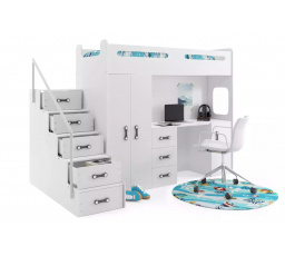 MAX 4 PIĘTROWE RAMA BIAŁY BEZ MATERACY 80 X 200 KPL