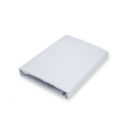 Napínací saténové prostěradlo světle šedé 160x200