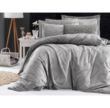 Saténový povlak na polštář Rovena grey 45x60