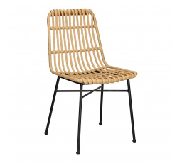 Surabaya szék természetes/fekete lábakkal