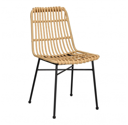 Surabaya szék természetes/fekete lábakkal