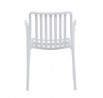 Zahradní židle plast, bílá, CT-X7029 WT