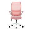 Kancelářská židle, houpací mechanismus, růžová síťovina, KA-C807 PINK