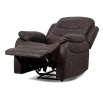 Polohovací křeslo, hnědá, látka, TV-4086 BR