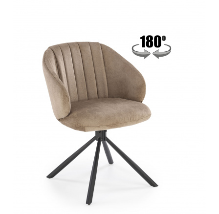 Forgó étkezőszék K533, Cappuccino/Fekete