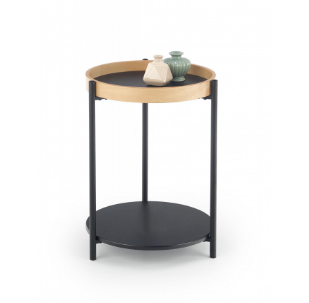 ROLO dohányzóasztal, természetes tölgy/fekete