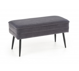 VELVA puff, szürke/fekete