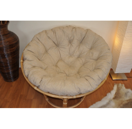 Polstr deluxe na křeslo papasan 110 cm - světle béžový melír Polstr deluxe na křeslo papasan 110 cm - světle béžový melír