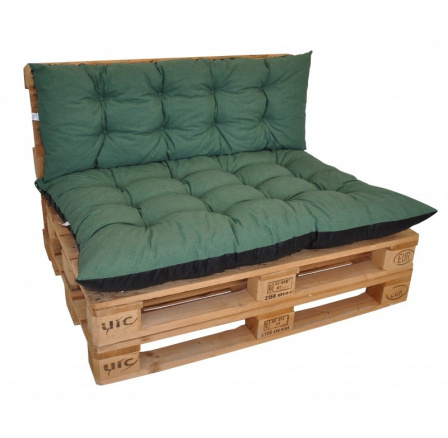 Polstry na paletový nábytek sada Basic - látka tmavě zelený melír