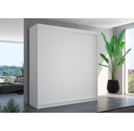 Tolóajtós szekrény TERECIA 200 Fehér+Fehér