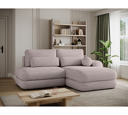 Ripeli sarokkanapéágy tárolóval, világosszürke bársony, jobbos Modullo 03 180x128 jobb 1