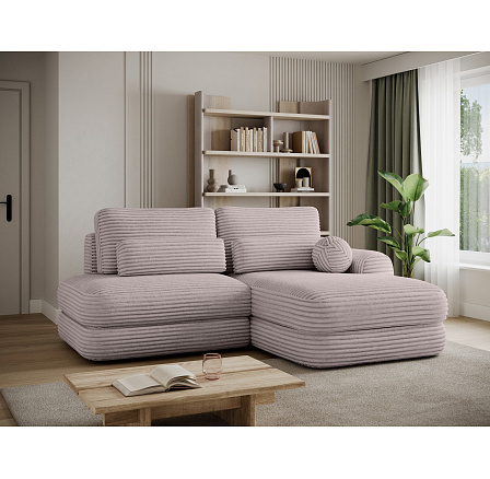 Ripeli sarokkanapéágy tárolóval, világosszürke bársony, jobbos Modullo 03 180x128 jobb 1 Ripeli sarokkanapéágy tárolóval, világosszürke bársony, jobbos Modullo 03 180x128 jobb 1