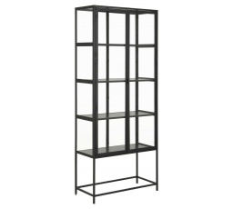 Seaford fekete magas vitrin