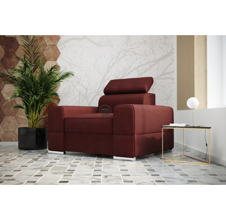 FOTEL ROYAL 114 CM - Odcienie bordowego