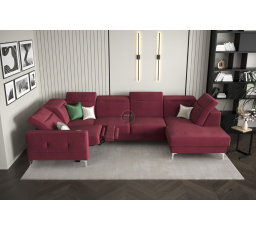 NAROŻNIK MALIBU MAX II Z FUNKCJĄ SPANIA I FUNKCJĄ RELAX 180x350x182 CM - Wybierz własny kolor - Zapisz swój wybór - Galeria tkanin poniżej , Strona lewa