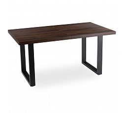 Stół EDWIN Rozkładany 160-260 cm Orzech/Czarny