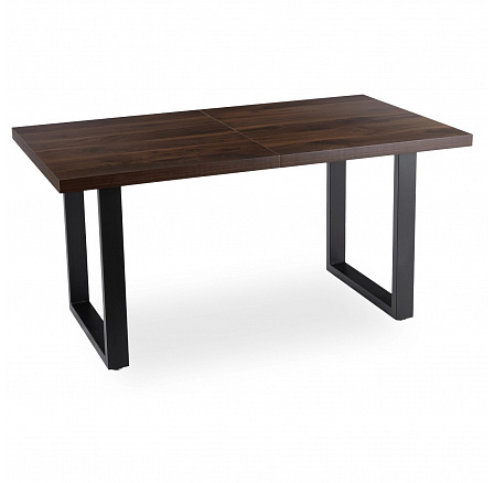 Stół EDWIN Rozkładany 160-260 cm Orzech/Czarny