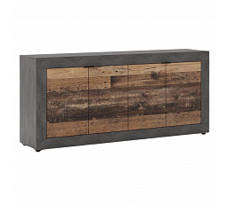 Komoda BLAGO 180 cm Ciemny Dąb/Czarny