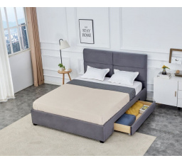 Kárpitozott ágy fiókkal START 2 160x200 JG Szürke