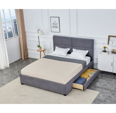 Kárpitozott ágy fiókkal START 2 160x200 JG Szürke