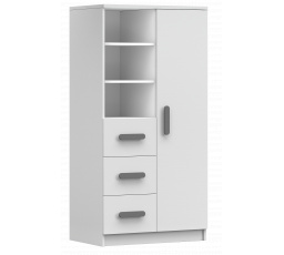 80 3S1D SMYK I polc - 05, Fehér Matt/Fehér/Szürke