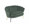 AMORINITO XL kanapé, sötétzöld/arany