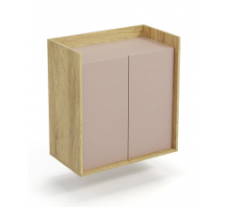 MOBIUS 2D szekrény, természetes/óarany rózsaszín