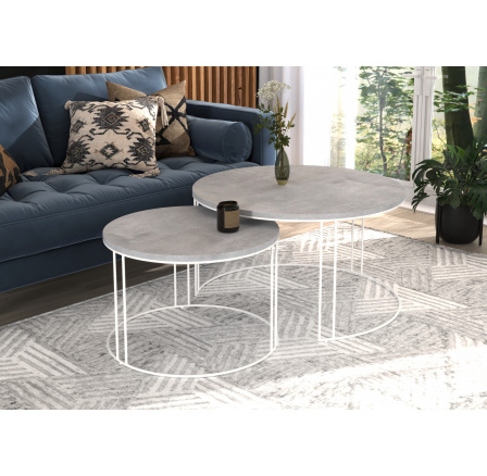 Konferencia asztal 2 az 1-ben ETTA Fehér+Beton