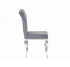 PRINCE étkezőszék, szürke Aksamit 195/króm