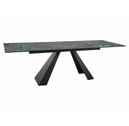 SALVADORE CERAMIC étkezőasztal, Verde Alpi/Fekete matt