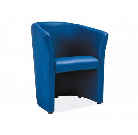 TM-1 szék, Kék EK-13 műbőr/Wenge