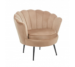 Velvet cappuccino fotel /fekete lábak/ LC-032-1