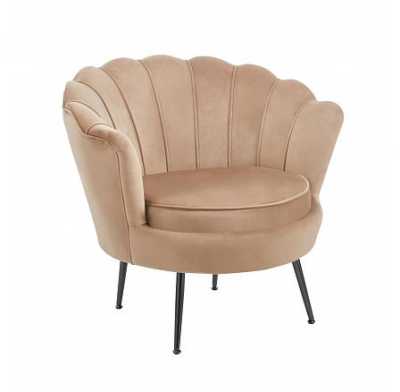 Velvet cappuccino fotel /fekete lábak/ LC-032-1